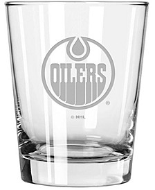 Multi Edmonton Oilers 15 oz Etched Double Old Fashioned Glass