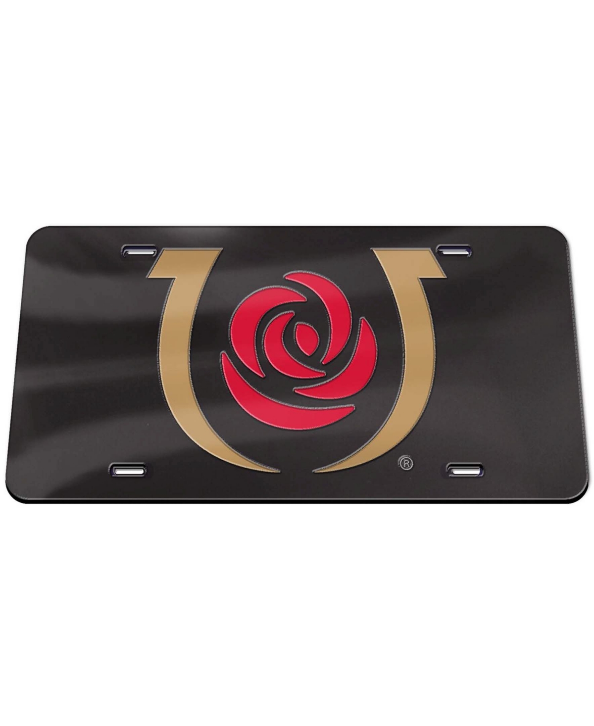 Black Kentucky Derby Crystal Mirror License Plate - Black