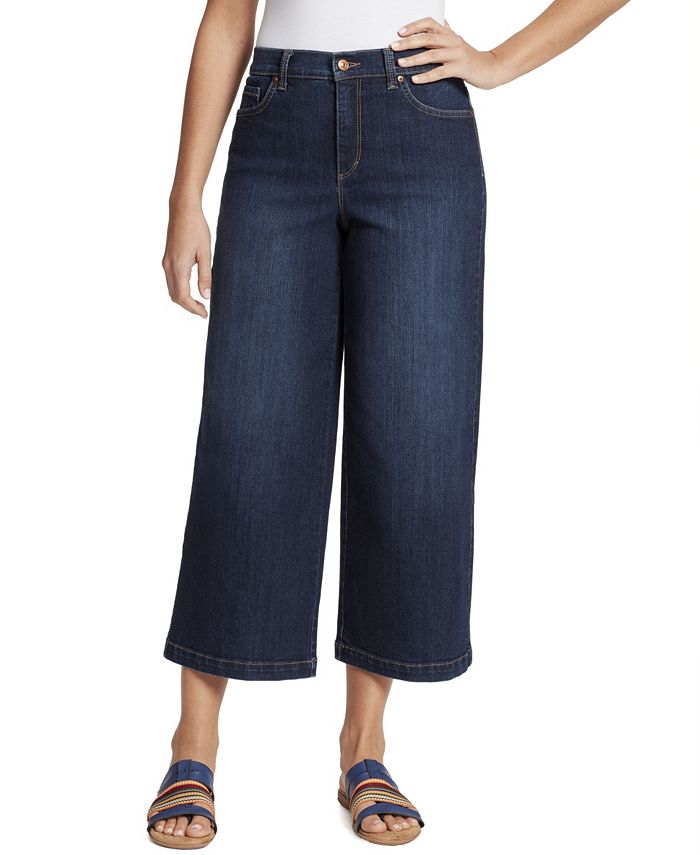 Gloria Vanderbilt Women's Amanda Wide Leg Crop Jeans - Macy's