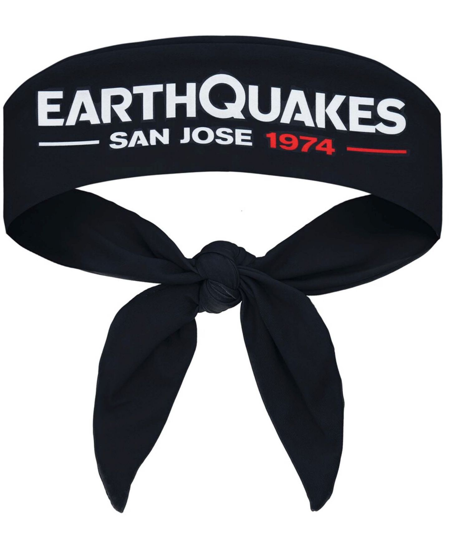 Женские аксессуары для волос Vertical Athletics Black San Jose Earthquakes Tie-Back Headband — фото 1