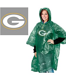 Multi Green Bay Packers Rain Poncho