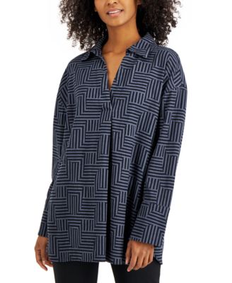 Printed Collared Blouse, Created for Macy's