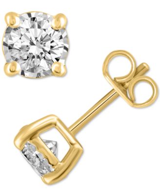 2-Pc. Set Diamond Solitaire Pendant Necklace & Matching Stud Earrings (5/8 ct. t.w.) in 14k Gold