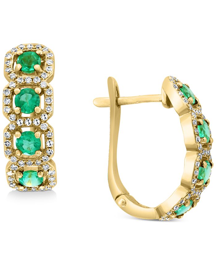 EFFY Collection EFFY® Emerald (7/8 ct. t.w.) & Diamond (1/4 ct. t.w ...
