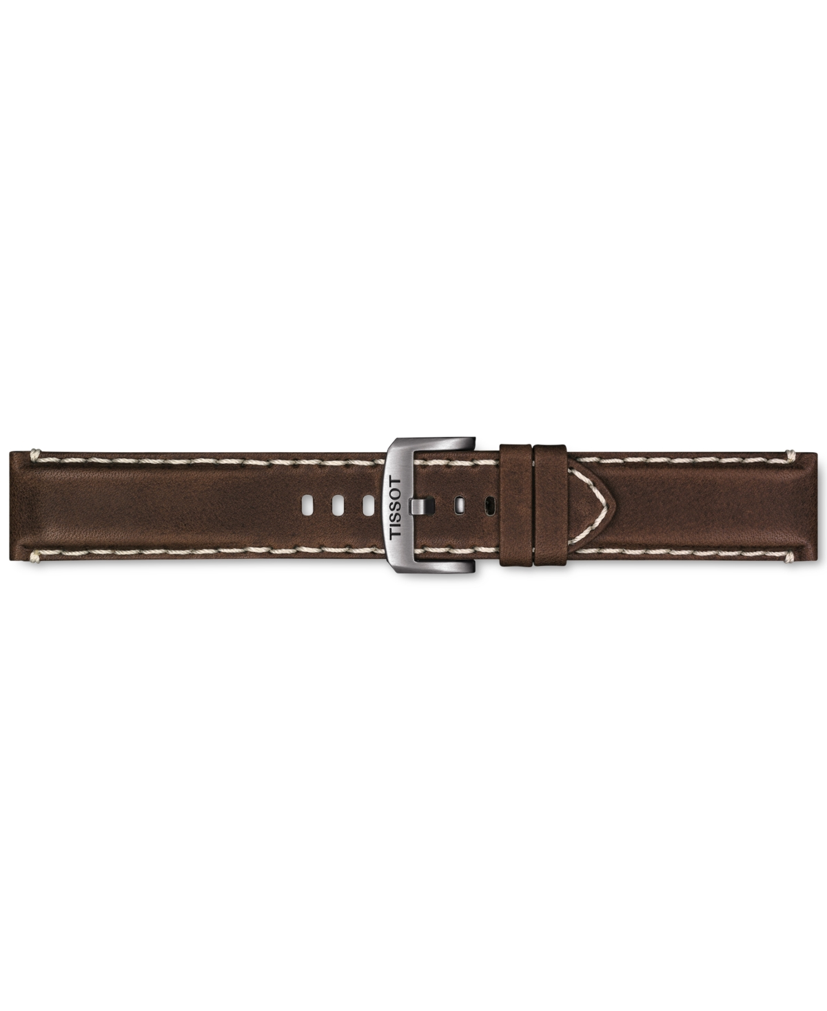 Shop Tissot Men's Swiss Chronograph Xl Vintage Brown Leather Strap Watch 45mm In Blue