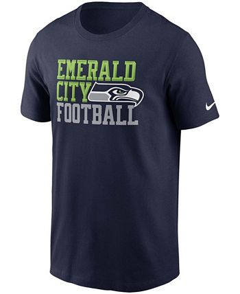 Nike - Men's College Navy Seattle Seahawks Hometown Collection Emerald City T-Shirt