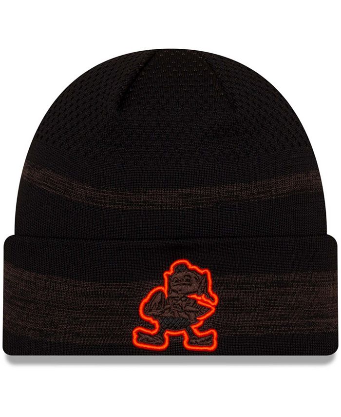 New Era Men's Black Cleveland Browns 2021 NFL Sideline Tech Cuffed Knit