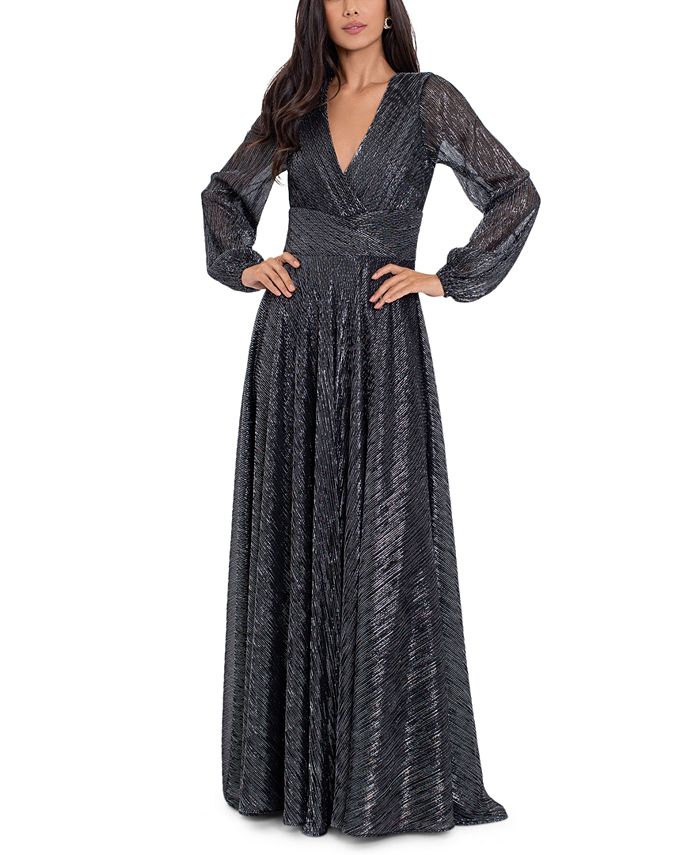 Betsy and 2024 adam metallic gown