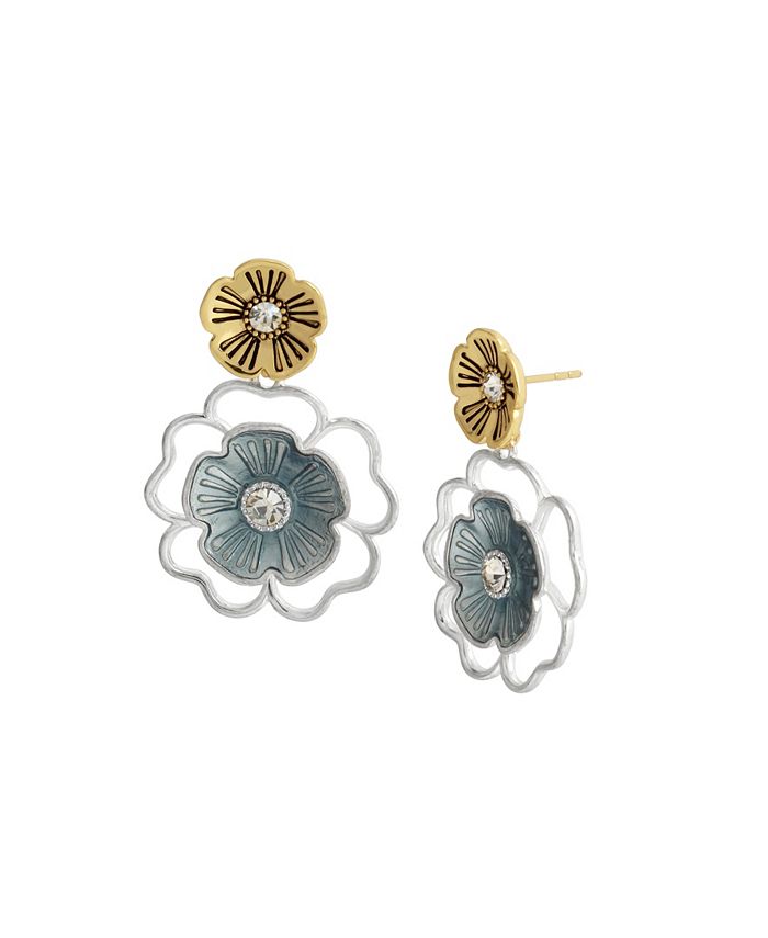 Coach deals flower earrings