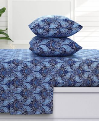 Sofi Paisley Extra Deep Pocket Flannel 4-Pc. Sheet Set, King