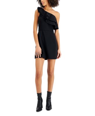 French Connection Ruffled-One-Shoulder Dress - Macy's