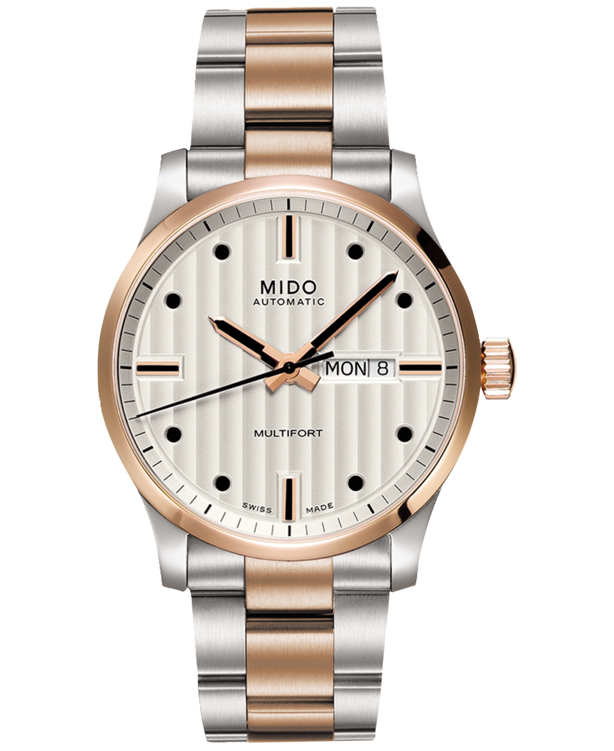 Men's Swiss Automatic Multifort Two Tone Stainless Steel Bracelet Watch 42mm - Two Tone