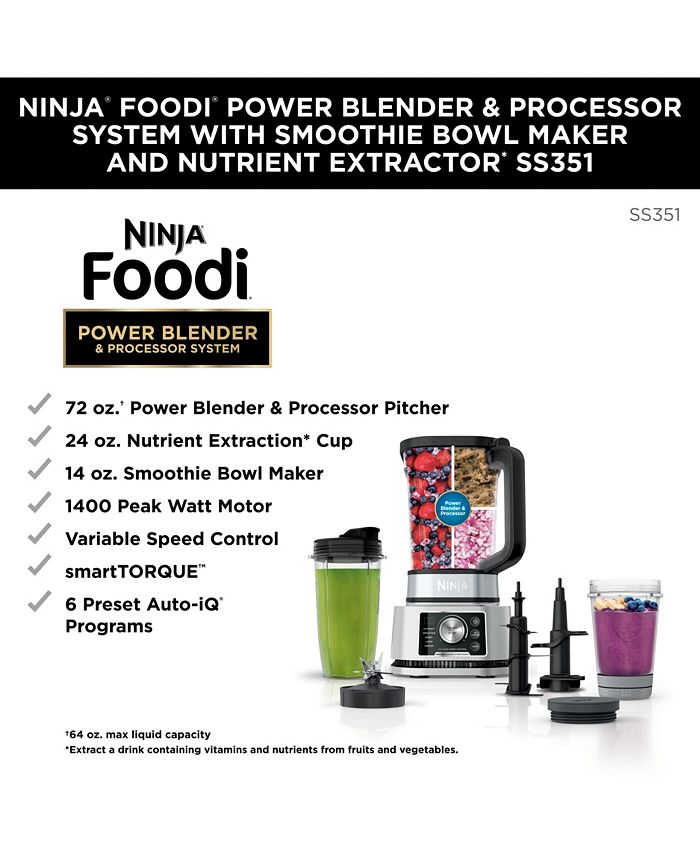 Ninja Foodi® Power Blender & Processor System with Smoothie Bowl Maker