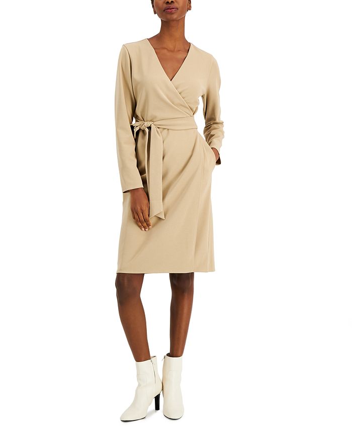 Alfani Petite Belted Wrap Dress, Created for Macy's - Macy's