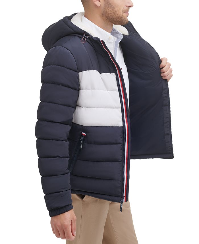 Tommy Hilfiger Men's Fitted Midweight Sherpa Lined Hooded Water ...