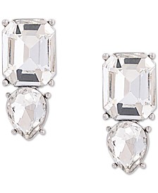 Silver-Tone Double Crystal Stud Earrings, Created for Macy's