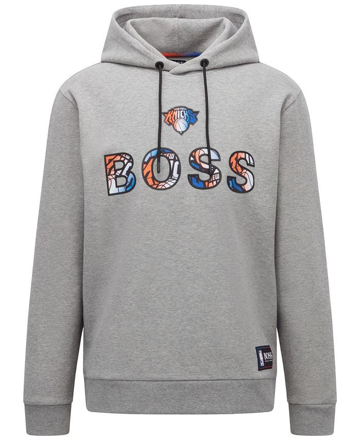 Hugo Boss BOSS Men's NBA New York Knicks Cotton-Blend Hoodie & Reviews ...