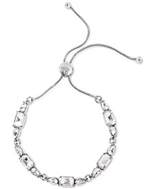Silver-Tone Multi-Crystal Slider Bracelet, Created for Macy's