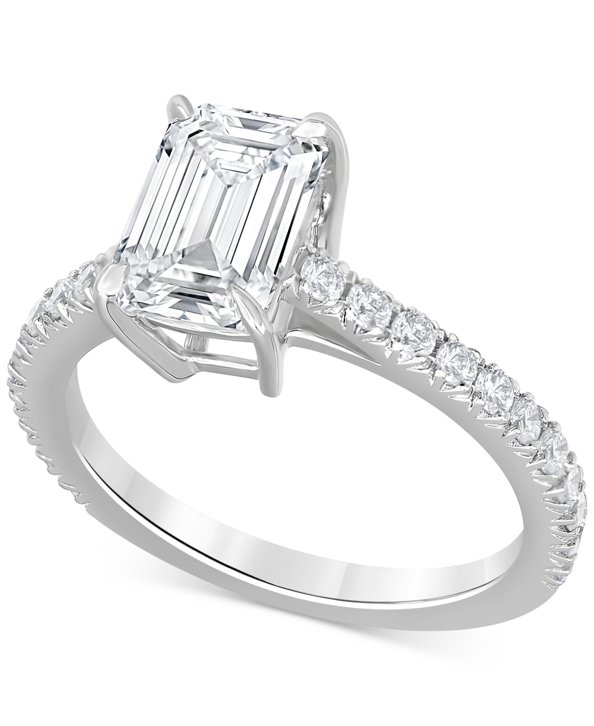 Badgley Mischka Certified Lab Grown Diamond Engagement Ring (2-1/2 ct. t.w.) in 14k White Gold