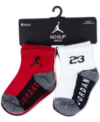 Baby and Toddler Boys Core Jumpman Ankle Socks, Pack of 6