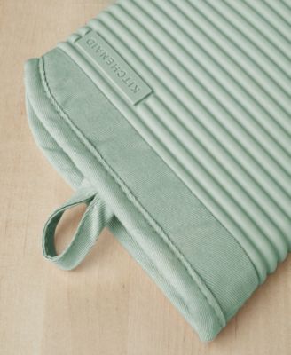 Ribbed Soft Silicone 2-Pc. Oven Mitt Set