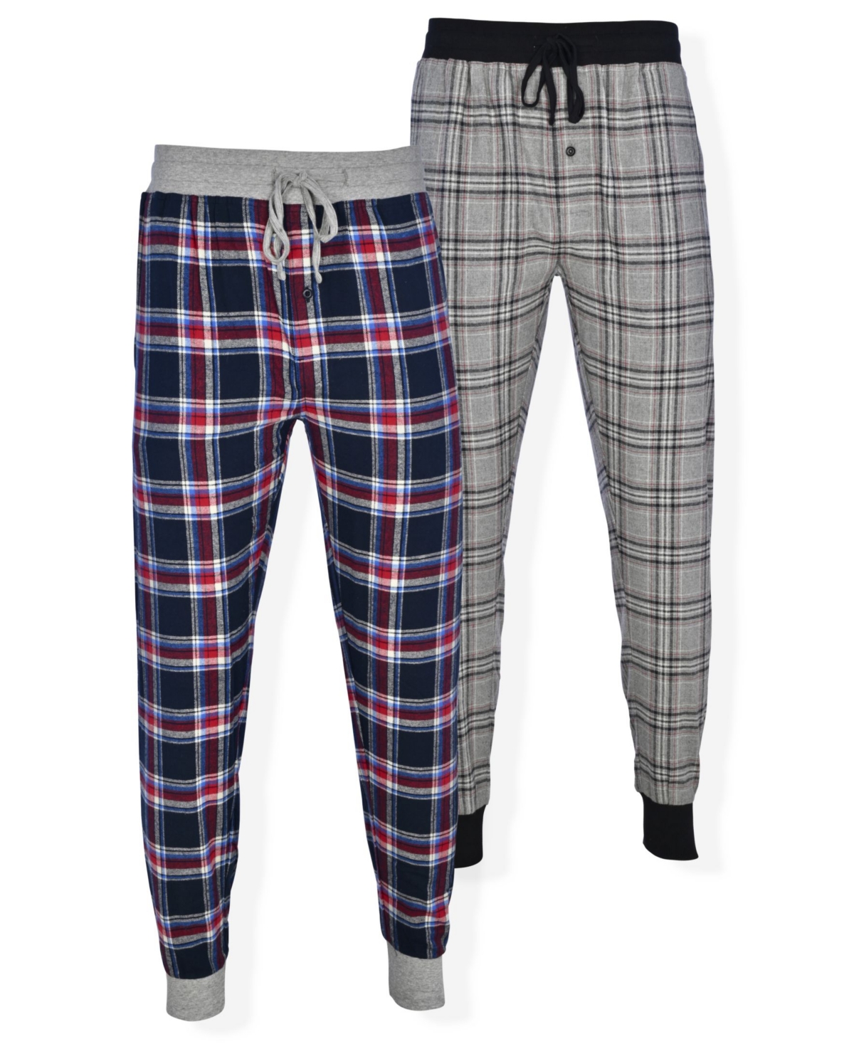 Men's 2pk Flannel Jogger Pajama Pants - Dark Green