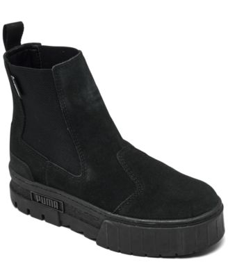 puma mayze leather chelsea boots women's