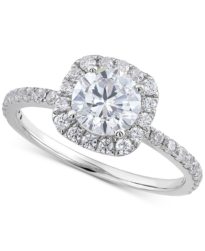 Grown With Love IGI Certified Lab Grown Diamond Halo Engagement