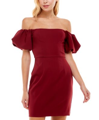 macys junior red dresses