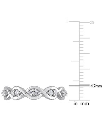 Lab-Grown Moissanite Twist Band (1/4 ct. t.w.) in Sterling Silver