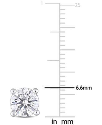 Lab-Created Moissanite Stud Earrings (2 ct. t.w.) in Sterling Silver