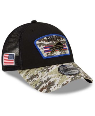 Men's New Era Black/Camo Dallas Cowboys 2021 Salute To Service Trucker  9FORTY Snapback Adjustable Hat