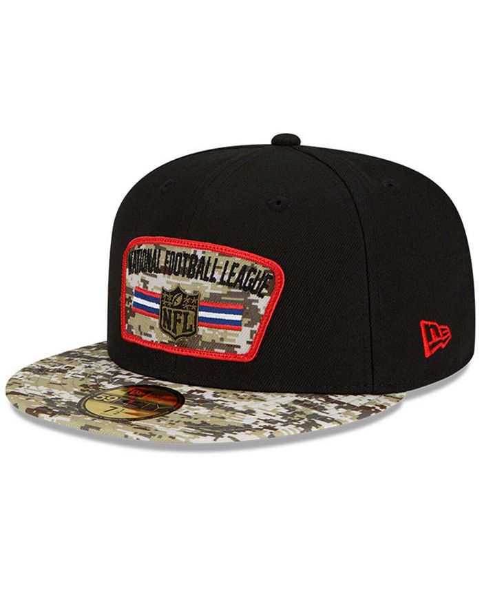 New Era Men's Black-Camouflage NFL 2021 Salute To Service 59FIFTY ...