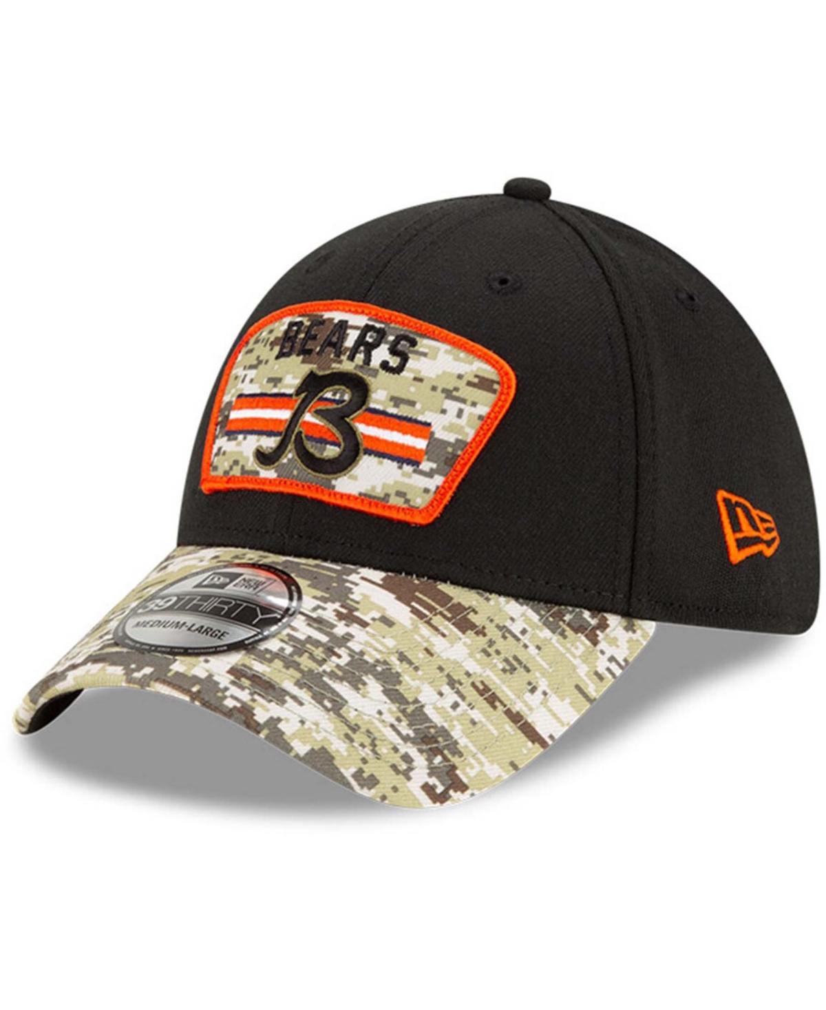Men's Black-Camouflage Chicago Bears 2021 Salute To Service B 39THIRTY Flex Hat - Black-Camouflage