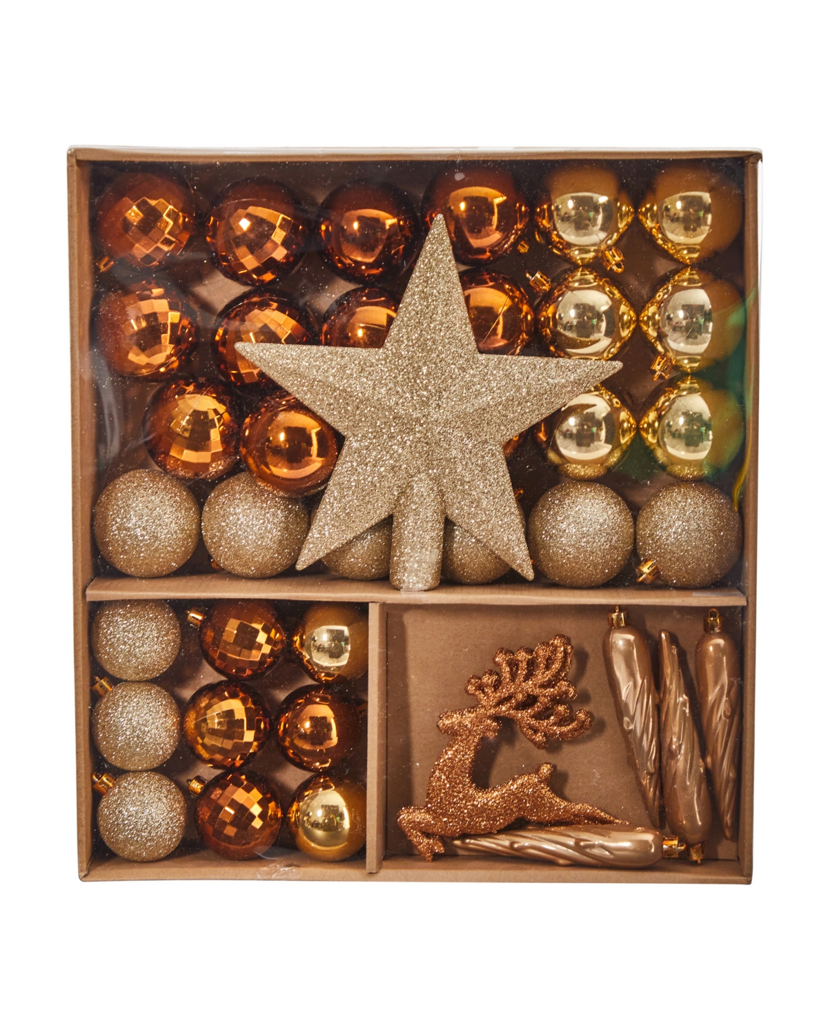 Holiday Christmas 40 Piece Lux Shatterproof Ornament Set