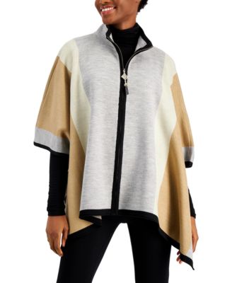 anne klein zip front cape