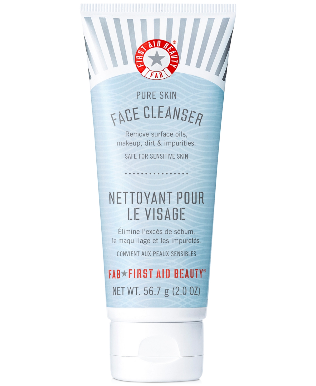 First Aid Beauty Pure Skin Face Cleanser, 2-oz.