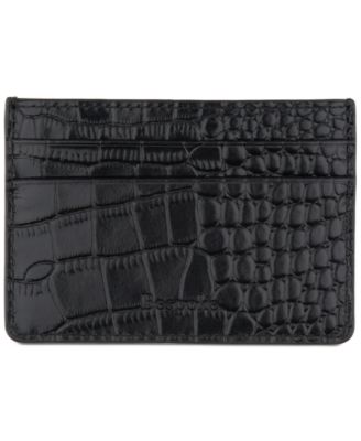 Bespoke - Men's Straight Edge Gator Embossed Leather Card Case