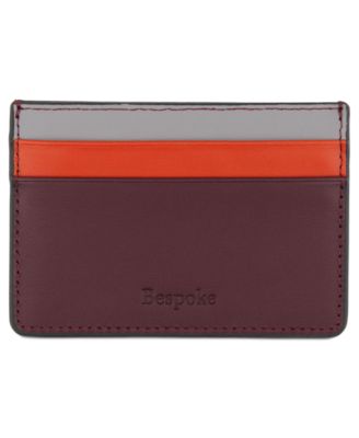 Men's Colorblocked Nappa Leather Card Case