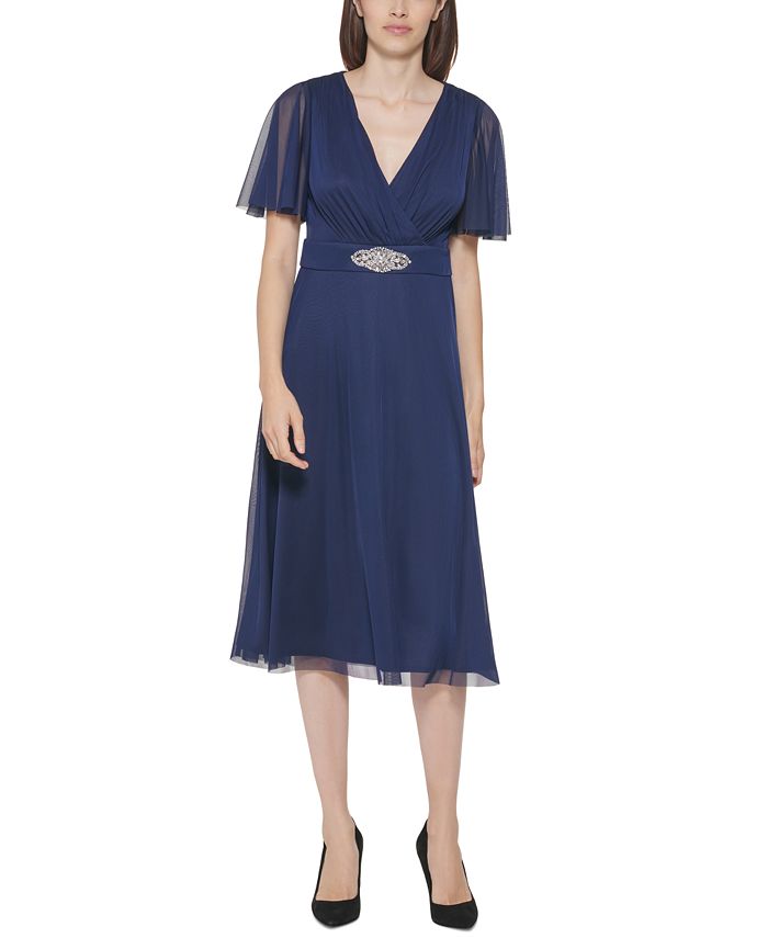 Jessica Howard Mesh Embellished Party Dress Macy's