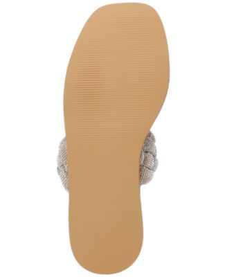 Steve Madden Women's Newbie Braided Rhinestone Slide Sandals