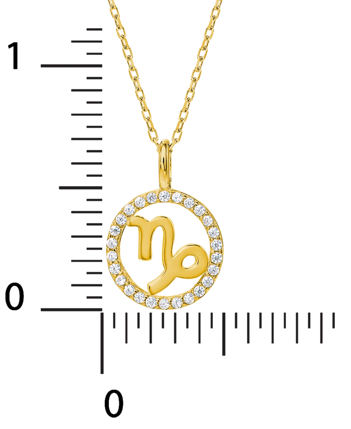 Giani Bernini Cubic Zirconia Zodiac Halo Pendant Necklace in 18k Gold-Plated Sterling Silver, Created for Macy's