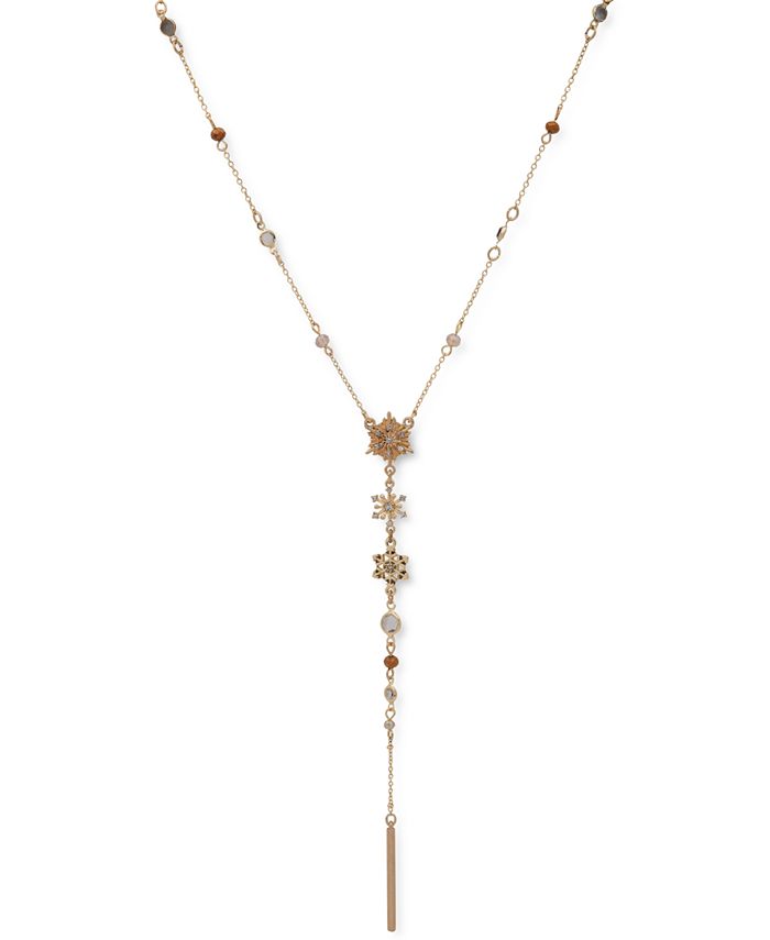 Snowflake shop lariat necklace
