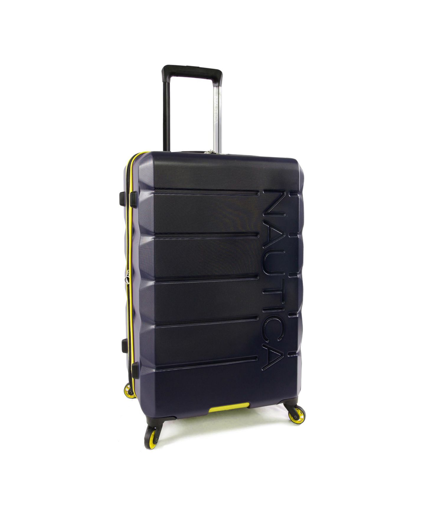 Чемоданы Nautica Lightview 3pc Hardside Luggage Set, цвет: Тёмно-синий / Жёлтый — фото 3