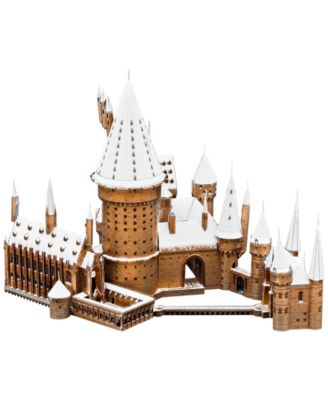Fascinations Metal Earth Premium Series Iconx 3D Metal Model Kit - Harry Potter Hogwarts In Snow, 4 Piece