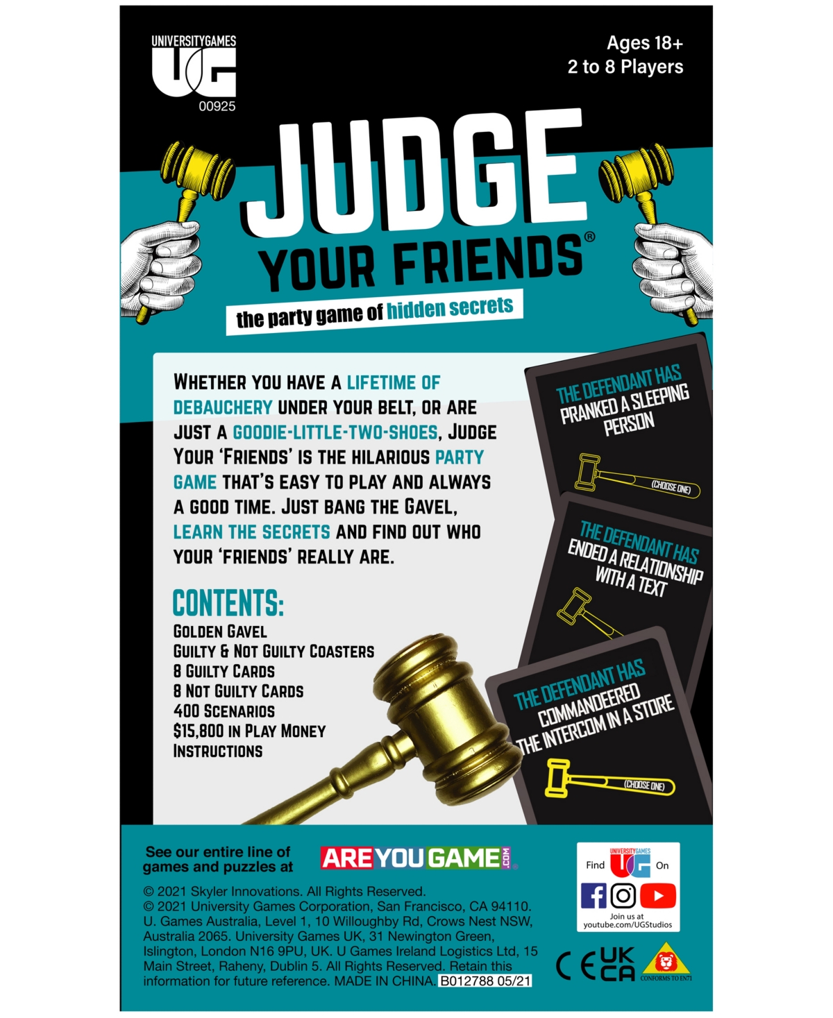 University Games Judge Your Friends In No Color