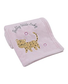 Sweet Jungle Friends with Cheetah Applique Pretty Little Baby Super Soft Baby Blanket