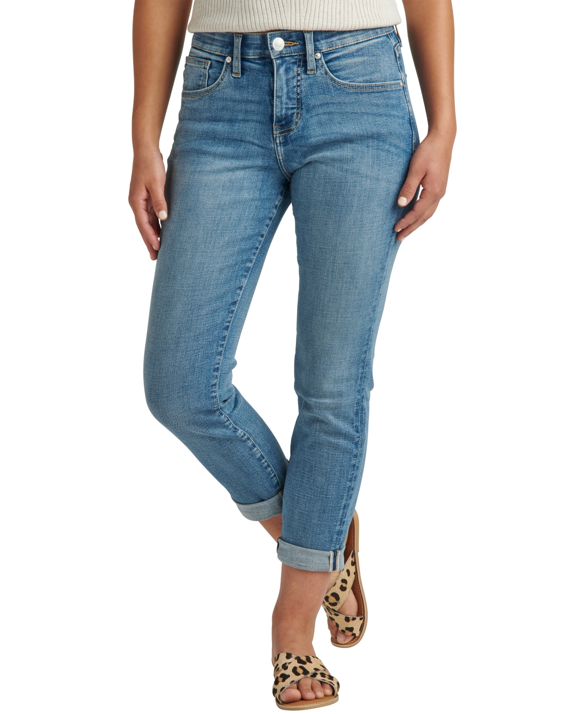 Women's Carter Relaxed Mid Rise Girlfriend Jeans - Mid Vintage-Like
