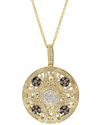 effy diamond filigree pendant