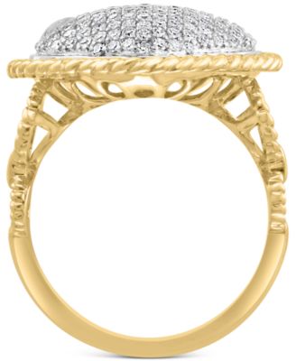 EFFY&reg; Diamond Pav&eacute; Heart Ring (3/4 ct. t.w.) in 14k Two-Tone Gold